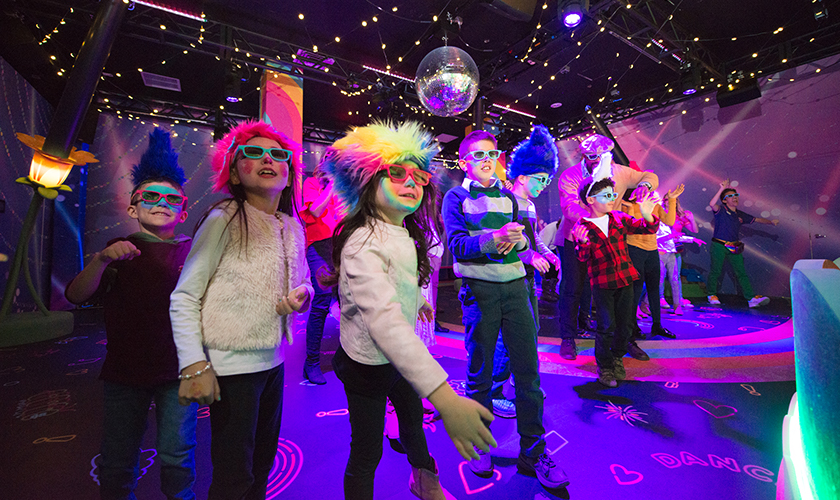 Kids at the Trolls Experience