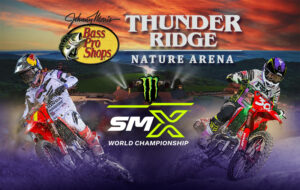 Graphic with Bass Pro Shops, Thunder Ridge Nature Arena, and SMX logos