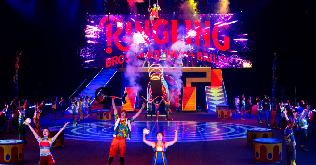 Ringling performers on stage